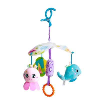 China Rotating Picture Wind Chimes Soft Soft Children's Sea Animals To Sleep Rattle Toy For Baby for sale