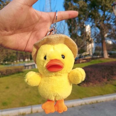 China Kawaii Toy Mini Duck Backpack Pendant Yellow Duck Plush Doll Animal Stuffed Key Chain Wholesale Gift Decoration for sale