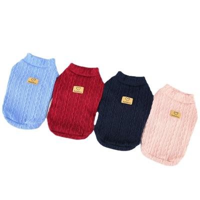 China Stocked Customized Pet Sweater Teddy Dog Four Color Sweater Dog Cloth Pet Clothes New for sale