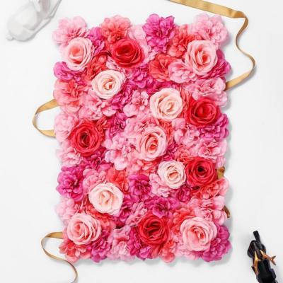 China Fashional Wholesale Artificial Flowers FW-001 Manufacturer Wedding Silk Flower Wall Panel Backdrop for sale