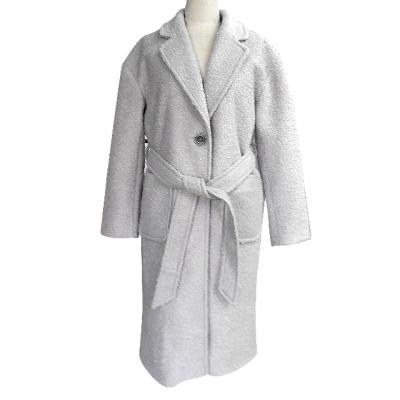 China Winter High Street Fit Elegant Women's Trench Coat Breathable Slim Cashmere Long Jacket Lady Wool Woolen Coat for sale