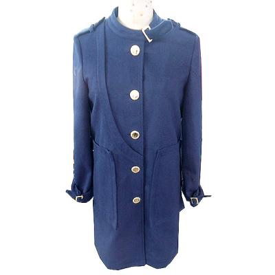 China New Fashion Breathable Trench Designer Navy Ladies Navy Trench Coat Women's Long Autumn Winter Coats for sale