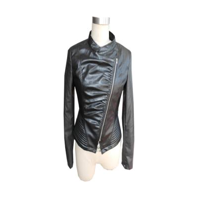 China Waterproof ladies outwear custom made winter leather jacket women design plus size pu faux leather black pure leather motorcycle for sale