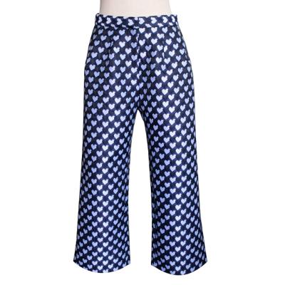 China High quality office wear ladies anti-pilling print loose pants plus size wide leg pants for women for sale