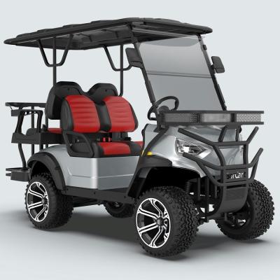 China Custom Design Gray Color Design Sale Seaters 48V Electric Golf Cart With Golf Bag Golf Rack Hot Unique Cheap Chassis High 4 12X7 Car for sale