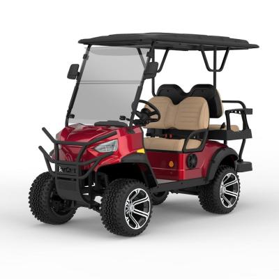 China New Product 4 Passenger Tourist Car Electric Golf Cart 80KM Max Blue Gray Black Red White Lithium Battery Golf Carts 12X7 for sale