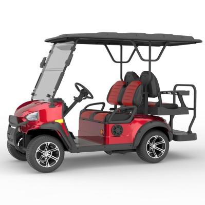 China Latest Design 2 Lead or 4 Different Color Lithium Battery Cheap Golf Cart 6 Seater 12X7 Low Club Electric Car Cart Golf Chassis for sale