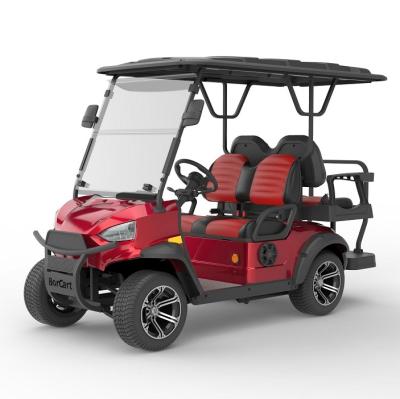 China 2023 Newest Design Mini Different Color Guangzhou Port China Hot Sale Golf Car 4 Seater Low Chassis Golf Carts Electric 4 Seater 12X7 for sale