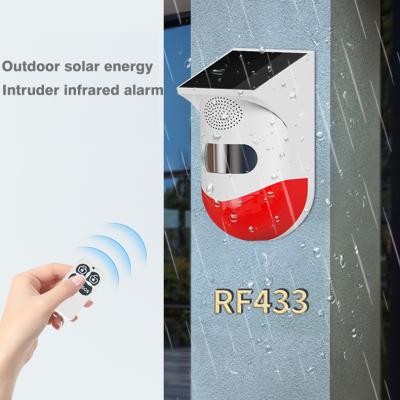 China New Home Security Remote Control Alarm Motion Detector Controller Solar Waterproof IP67 Outdoor Remote Motion Sensor for sale