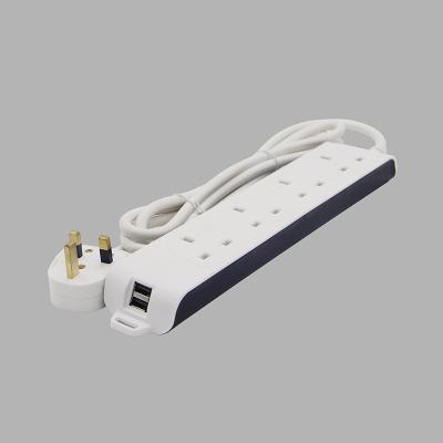 China Residential / General Purpose UK Power Strip Socket With USB Charger Extension Socket for sale