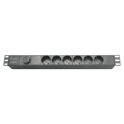 China 6ways Schuko / Euro / Germany type PDU sockets with hot-swappable indicator light for Network Cabinet EM10G06-O-H for sale