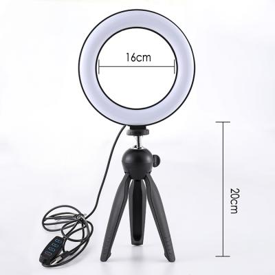 China Photographic rechargeable instant selfie makeup ring fill light camera live led lamp EM-RBL-6inch from factory good quality directly for sale