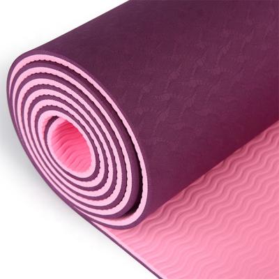 China Yoga Pilate Exercise 2021 Custom Yoga Mat Design 6mm Anti Slip 8mm Non Slip Women Fitness Mat Custom With Bags Tape Yoga Sets for sale