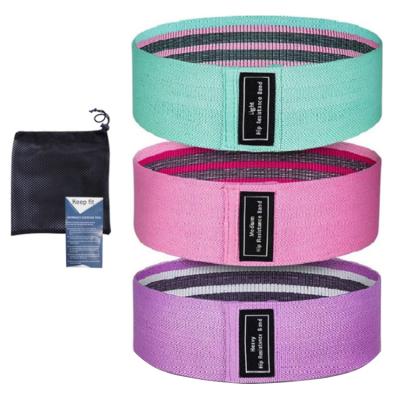 China Thick Non Slip Fabric Loop Resistance Bands Booty Hip Circle Band Elactic Band Set of 3 for sale