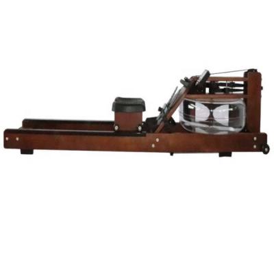 China Universal Home Equipment Power Fitness Gym Resistance Double Rail Water Wooden Rowing Machine LCD Monitor Machine for sale