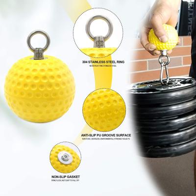 China Arm Training Non Slip 72 Mm Power Training Wrist Barbell Pull Up Rock Climbing Grip Ball for sale