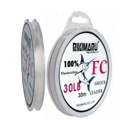 China Rikimaru Fluorocarbon Sinking Line 30m Sea Fishing PESCA Shock Leader 100% Sink Line for Pike Tuna Fishing for sale