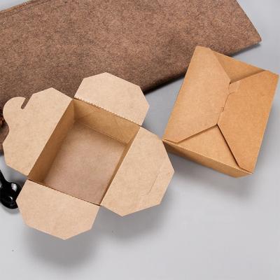 China Recyclable Packing Paper Lunch Box Recyclable Lunch Grade Takeout Food Box Folding Packaging Paper Gift Cardboard With Customized Design 200pcs Accept A1 for sale