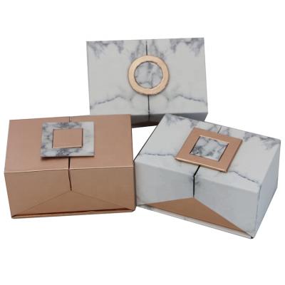 China 2 Door Handmade Open Skincare Custom Gift Set Cardboard Packing Rose Gold Perfume Packaging Box for sale