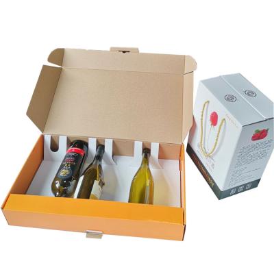 China Top Quality Recyclable Kraft Cardboard Gift Packaging 6 Bottle Wine Box for sale