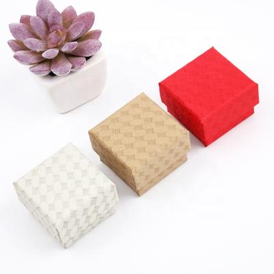 China Engagement Ring Earing Box Wedding Paper Texture Earing Box for sale