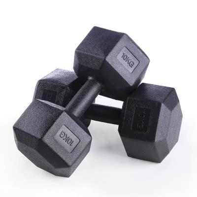 China Durable Standard Plastic And Sand Round Triangle Hex Cement Dumbbell Arm Exerciser Power for sale