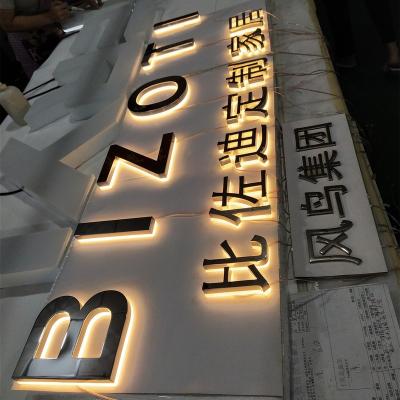 China Stores Customized 3d Channel Letter Lighted Runway Edge Markup Outdoor Letter Wall Mounted Led Backlit Sign for sale