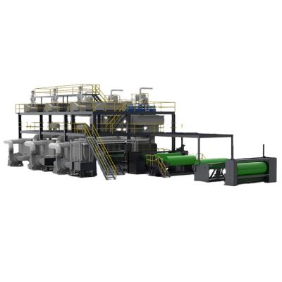 China Building Material Shops Spun Bond Machine SMMS PP Nonwoven Polypropylene Meltblown Nonwoven Fabric Making Production Line For Disposable Garments for sale