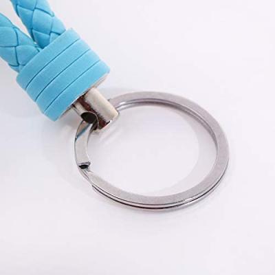 China Modern Leather Weaving Key Ring Key Chain of Lanyards for Gift for sale