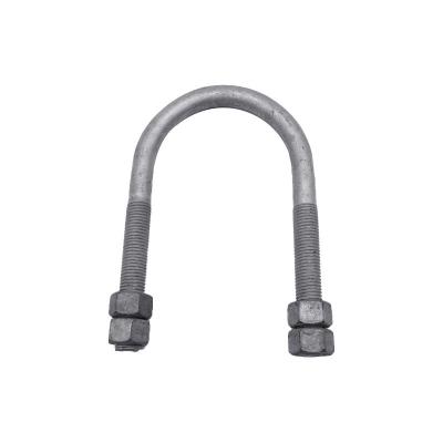 China m6 10 mm m12 f150 10 hot dip anti-corrosion galvanized carbon steel u shape bolt zinc pipe saddle clamps heavy duty for canter for sale