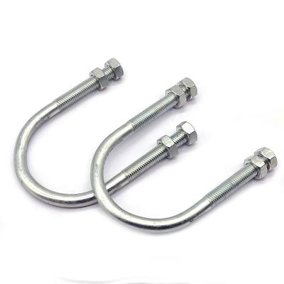 China Customized types m16 12mm 14mm m24 150mm 456mm heavy duty truck stainless steel ss304 316 size u nut anti-corrosion flange bolts for sale