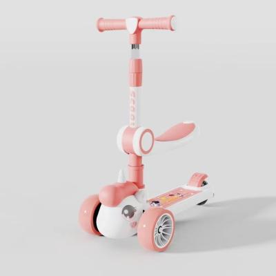 China Scooters de 3 rodas para crianças Scooter de chute para crianças 3-6 anos de idade Meninos e meninas Scooter com rodas de luz à venda