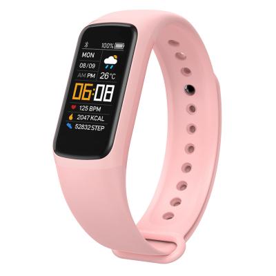 China Build in 2023 Flash Ready Current Fast Shipping Slim Changing Straps Built in USB Heart Rate Blood Pressure Heath Tracking Band Smart Bracelet for sale