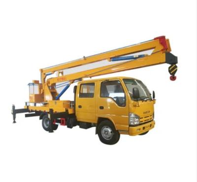 China TRUCK CRANE 10m 12m 14m 18m High Altitude Folding Lifting Truck Basket Telescopic Mounted Crane Truck for sale