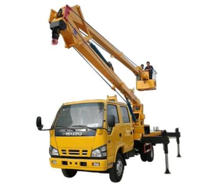 China CRANE Howo /Isuzu 4x2 12m 14m 16m 18m Hydraulic 20m Telescopic Boom Crane Foldable Truck for sale