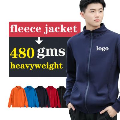 China Custom Logo Reversible Blank Track Men's Varsity Jackets Winter Work Fleece Jacket Tracksuit for sale