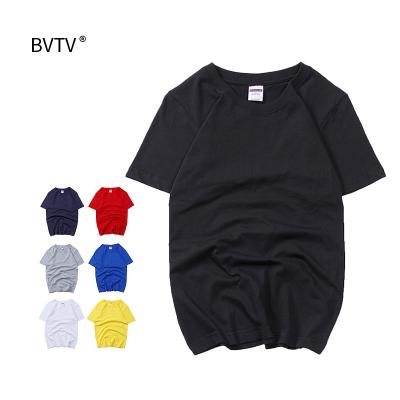 China Men's Custom Logo Printing Cotton Plain Couple T-Shirts Anti-Shrink for sale