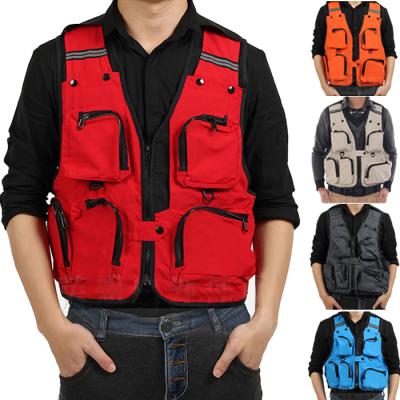 China Custom Working Vest Anti Shrink Fishing Vest Jacket Cargo Vest With Pockets Mens Sleeveless Vests And Vests for sale