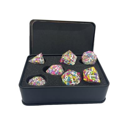 China DND Games High Quality Sharp Edges Dice Set Polyhedral Dnd Rpg Tabletop Board Game Dice for sale