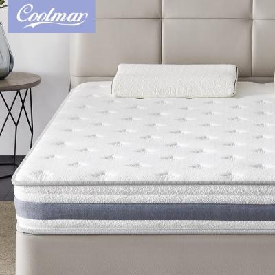 China Foldable Bedroom Bed Hotel Mattress Memory Foam Memory Gel Latex Queen Size Pocket Box Spring In A Box for sale