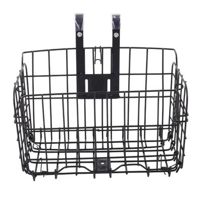 China Front Basket Single Detachable Basket Handlebar Bicycle Basket Bicycle Cargo Recycling Carrier Hanging Rack for sale