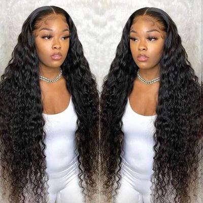 China Wholesale 180% Density Loose Wave Hair For Color Women Natural Transparent Lace Front Human Hair Wigs Full Hd Lace Frontal Wig for sale