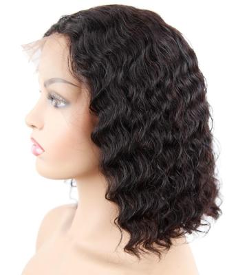 China HD Water Wave Lace Front Wig For Black Women,Wholesale Peruvian Straight Bone Lead Double Drawn Wigs,Glueless Short Lead Hair Wigs for sale