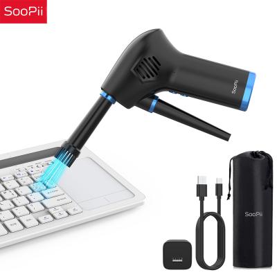 China Available Cordless Dark Use SooPii Air Duster for Computer Cleaning, Keyboard Air Jet Cleaner with 6000mAh Battery, Handheld Dust Remover for Car for sale