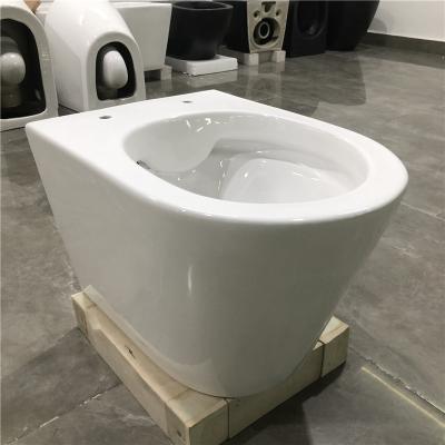 China New Double-Flow Style Washdown High Quality P-trap Sanitary Ware Rimless Wall-hung Toilet Seat Bathroom New for sale