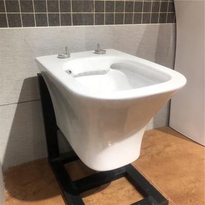 China Double-Flow European Standard High End Rimless Ceramic Wash Down Toilet Toielt Wall Hung Toilet From China for sale