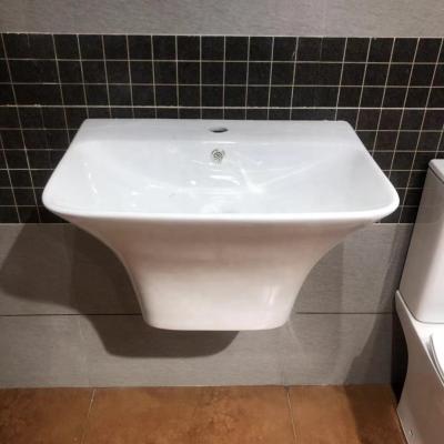 China China Factory Modern Sanitary Ware Bathroom Square Wall Hung Sink Wash Hand Art Basin Price 5835G for sale