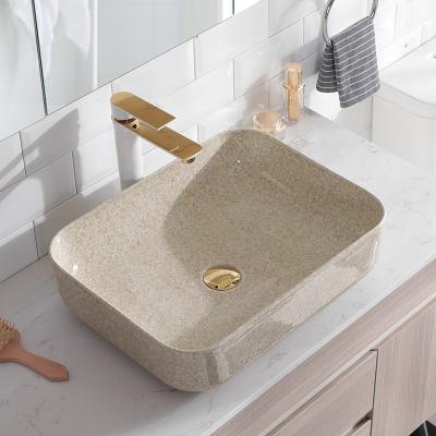 China New Modern Designs Jade Glaze Art Basin Colorful Bathroom Sink Individuality Sink for sale