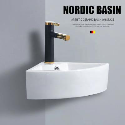 China Best Price Modern Wholesale Wash Sink Triangular Basin Art Basin Triangular Sink Sector Shape Basin for sale