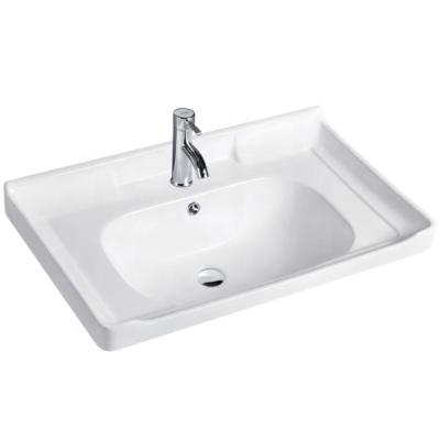 China Cheap Modern Simple Ceramic Wash Basin Factory Wholesale Sink Cabinet Hotel Vanity Cabinet Hole Cabinet Modern Sink for sale